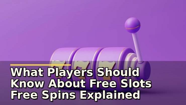 What Players Should Know About Free Slots Free Spins Explained Before Playing