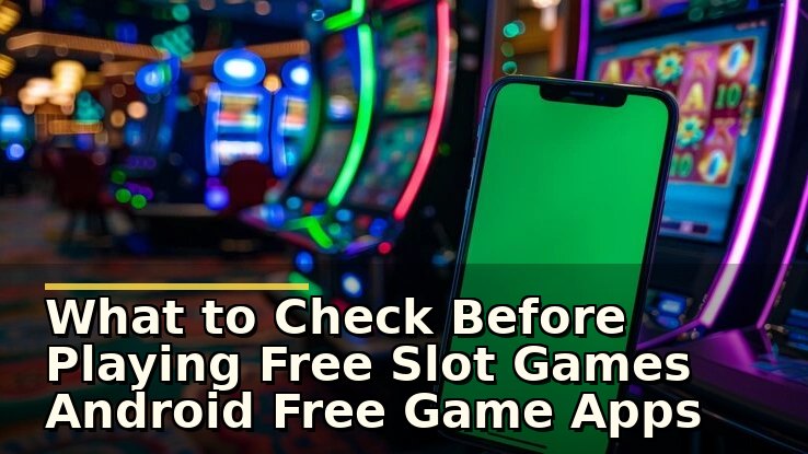 free slot games android free game खेलते समय ध्यान देने वाली बातें और सुरक्षा जांच
