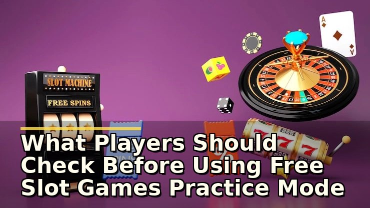 What Players Should Check Before Using Free Slot Games Practice Mode