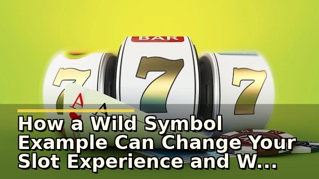 How a Wild Symbol Example Can Change Your Slot Experience and What to Watch For